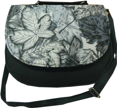 

Navaksha Women Black PU Sling Bag