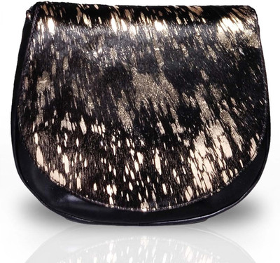 

Brune Girls Casual Black Genuine Leather Sling Bag