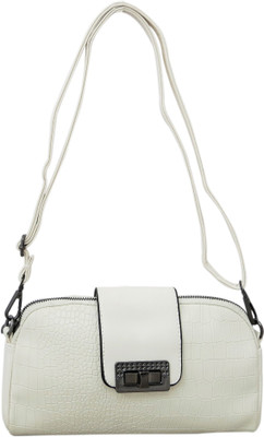 

Heels & Handles Women Casual White Leatherette Sling Bag