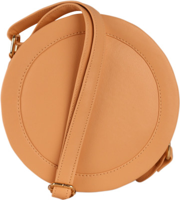 

Bagstopia Women Orange PU Sling Bag