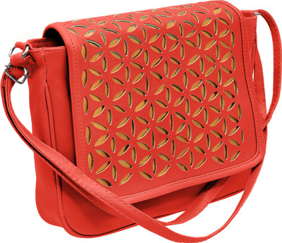 

tap fashion Women Casual Red PU Sling Bag