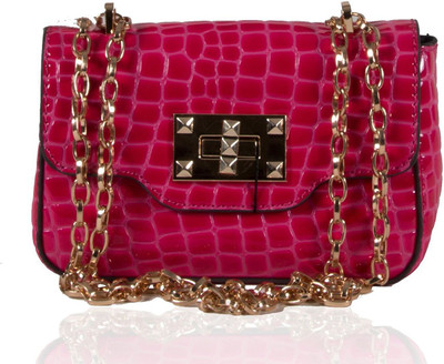 

MABEL Girls Casual Pink PU Sling Bag