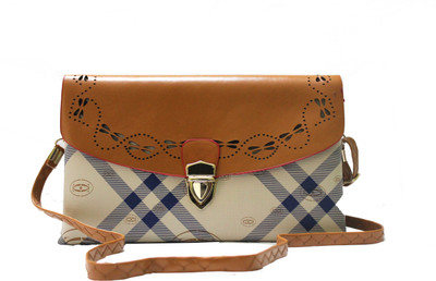 

10thplanetsales Girls Casual Beige Rexine Sling Bag