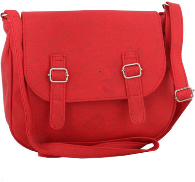 

Sukkhi Women Casual Red PU Sling Bag