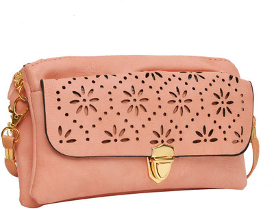 

Hawai Women Evening/Party Pink PU Sling Bag