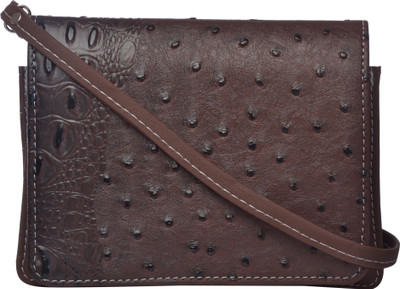 

Exotique Women Casual Brown Leatherette Sling Bag