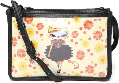 

Donna & Drew Women Casual Black PU Sling Bag