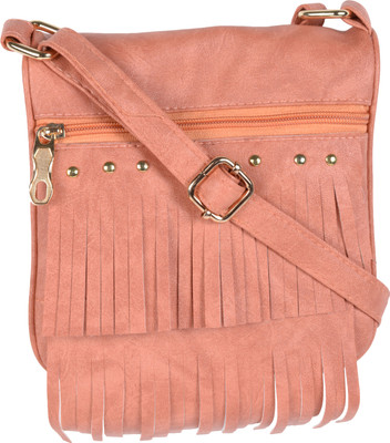 

Kleio Women Casual Pink PU Sling Bag