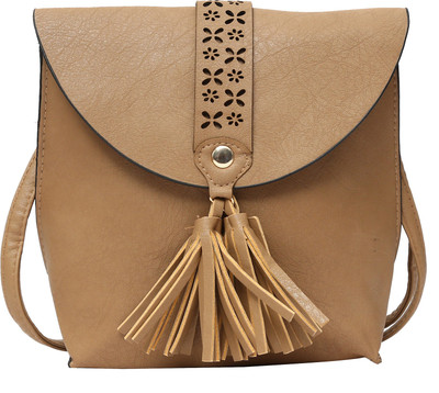 

Hawai Women Evening/Party Tan PU Sling Bag