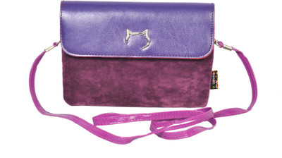 

FabSeasons Women Casual Purple Velvet Sling Bag