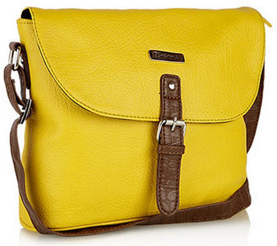 

Peperone Women Casual Yellow PU Sling Bag