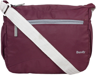 

Bendly Men Casual Maroon Polyester Sling Bag