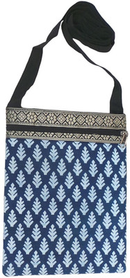 

Bhamini Women Casual Blue Cotton Sling Bag