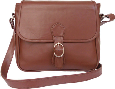 

Feliza Women Casual Brown Rexine Sling Bag