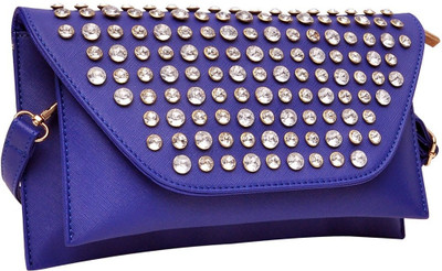 

Hawai Women Evening/Party Blue PU Sling Bag