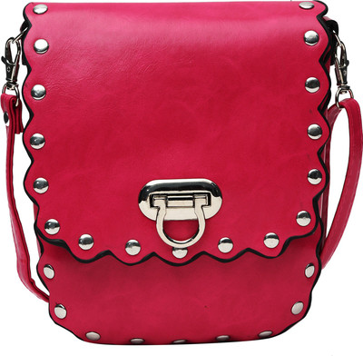

Hawai Girls Evening/Party Pink PU Sling Bag