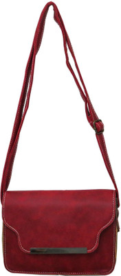 

Heels & Handles Women Formal Red Leatherette Sling Bag