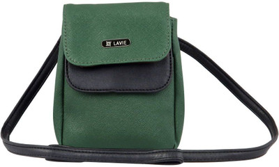 Lavie Women Casual Green PU Sling Bag
