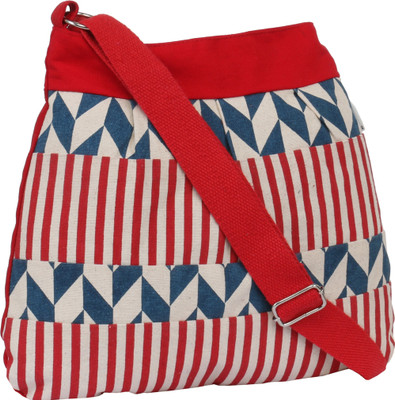 

Pickpocket Women Casual Red Canvas Sling Bag
