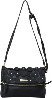 

Heels & Handles Women Casual Black PU Sling Bag