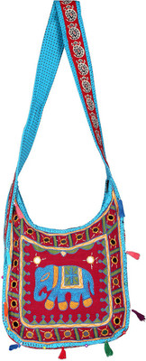 

Rajrang Women Casual Multicolor Cotton Sling Bag