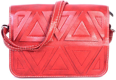 

Frosty Fashion Women Casual Maroon PU Sling Bag