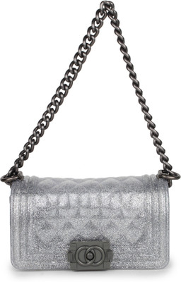 

Amatra Women Evening/Party Silver PU Sling Bag