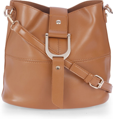 

Fur Jaden Women Casual Tan PU Sling Bag