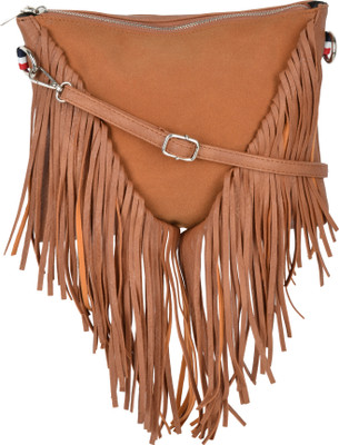 

Kleio Women Casual Brown Leatherette Sling Bag