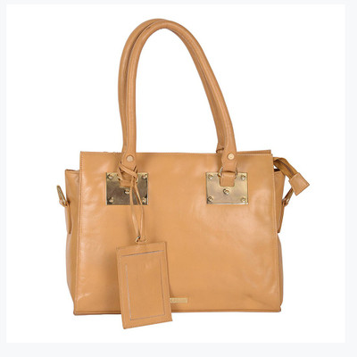 

Global Impex Women Casual Beige Genuine Leather Shoulder Bag