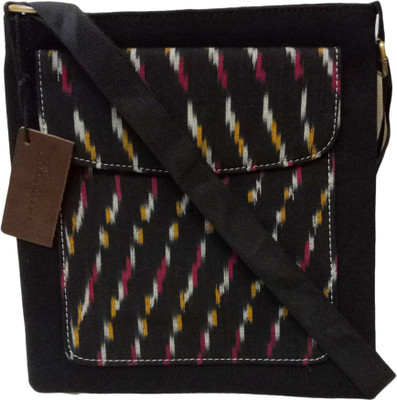 

Bhamini Women Casual Black Canvas Sling Bag