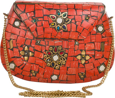 

Sojanya Women Evening/Party Multicolor Metal Sling Bag