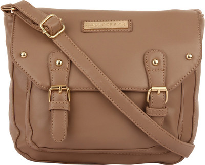 

Lino Perros Women Casual Beige Leatherette Sling Bag