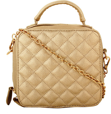 

Alvaro Castagnino Women Gold PU Sling Bag