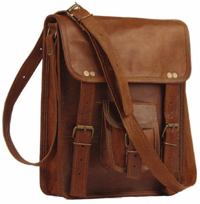 

Pranjals House Boys & Girls Casual Brown Genuine Leather Sling Bag