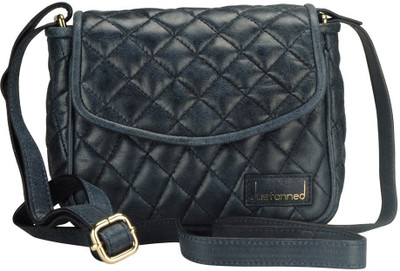 

Justanned Women Casual Blue Genuine Leather Sling Bag