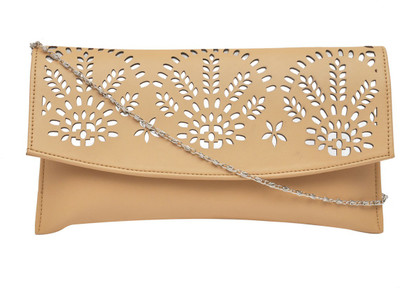 

Hawai Women Evening/Party Beige PU Sling Bag