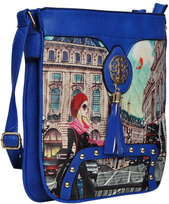 

Hawai Women Casual Blue PU Sling Bag