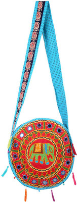 

Rajrang Women Casual Multicolor Cotton Sling Bag