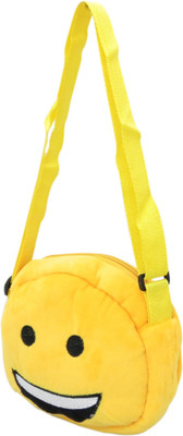 

Heels & Handles Girls Casual Yellow Felt Sling Bag