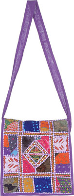 

Rajrang Women Casual Purple Cotton Sling Bag