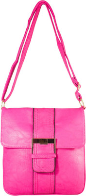 

Heels & Handles Women Casual Pink Leatherette, PU Sling Bag