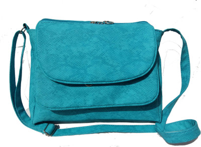 

Surmount Girls Casual Blue Leatherette Sling Bag