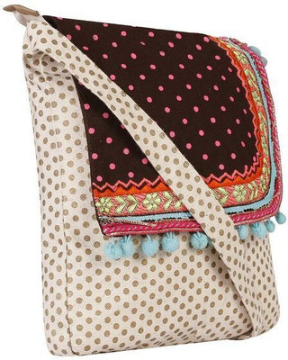 

Pickpocket Women Casual White Canvas Sling Bag