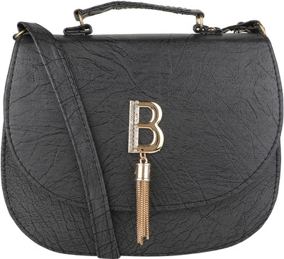 

Emblazon Women Casual Black PU Sling Bag