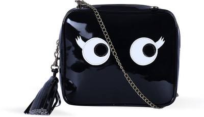

Zaera Women Casual Black PU Sling Bag