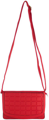 

Heels & Handles Women Casual Red Leatherette Sling Bag