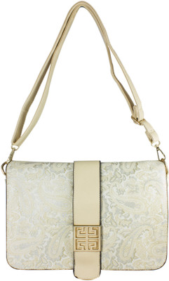 

Heels & Handles Women Casual Beige Leatherette, PU Sling Bag