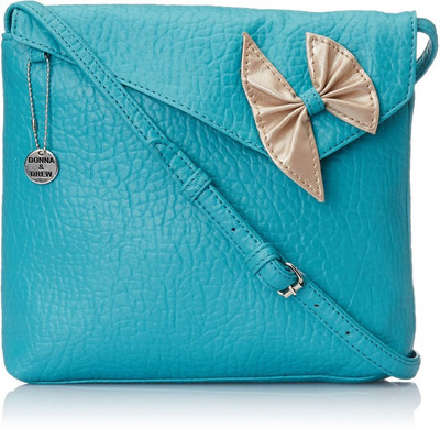 

Donna & Drew Women Casual Blue PU Sling Bag