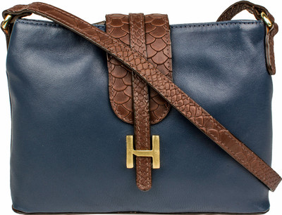 

Hidesign Women Formal Blue Genuine Leather Sling Bag